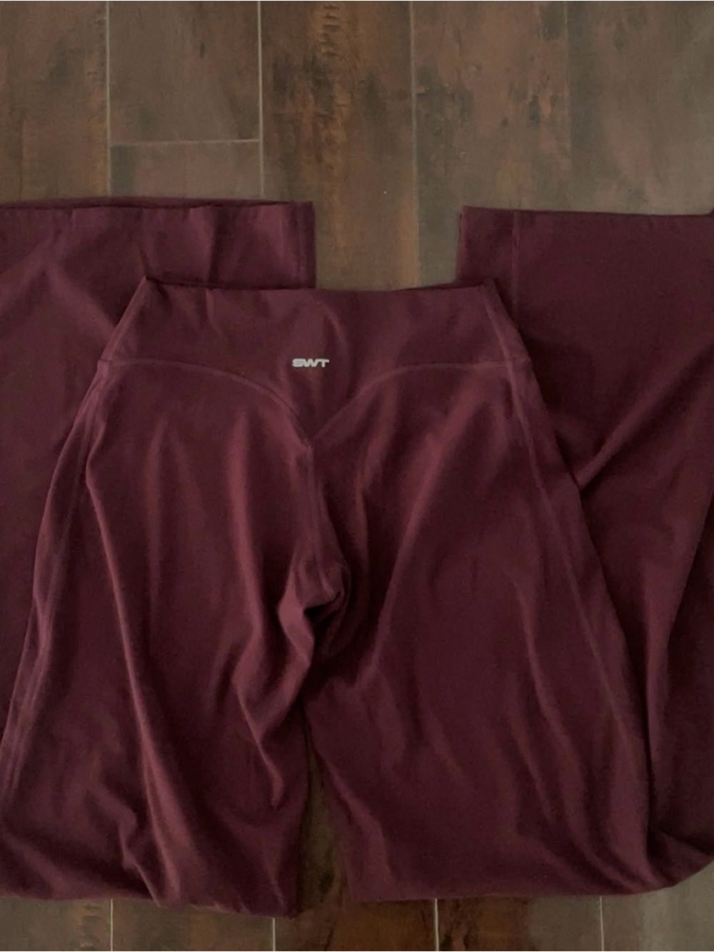 High-Rise Maroon Workout Leggings